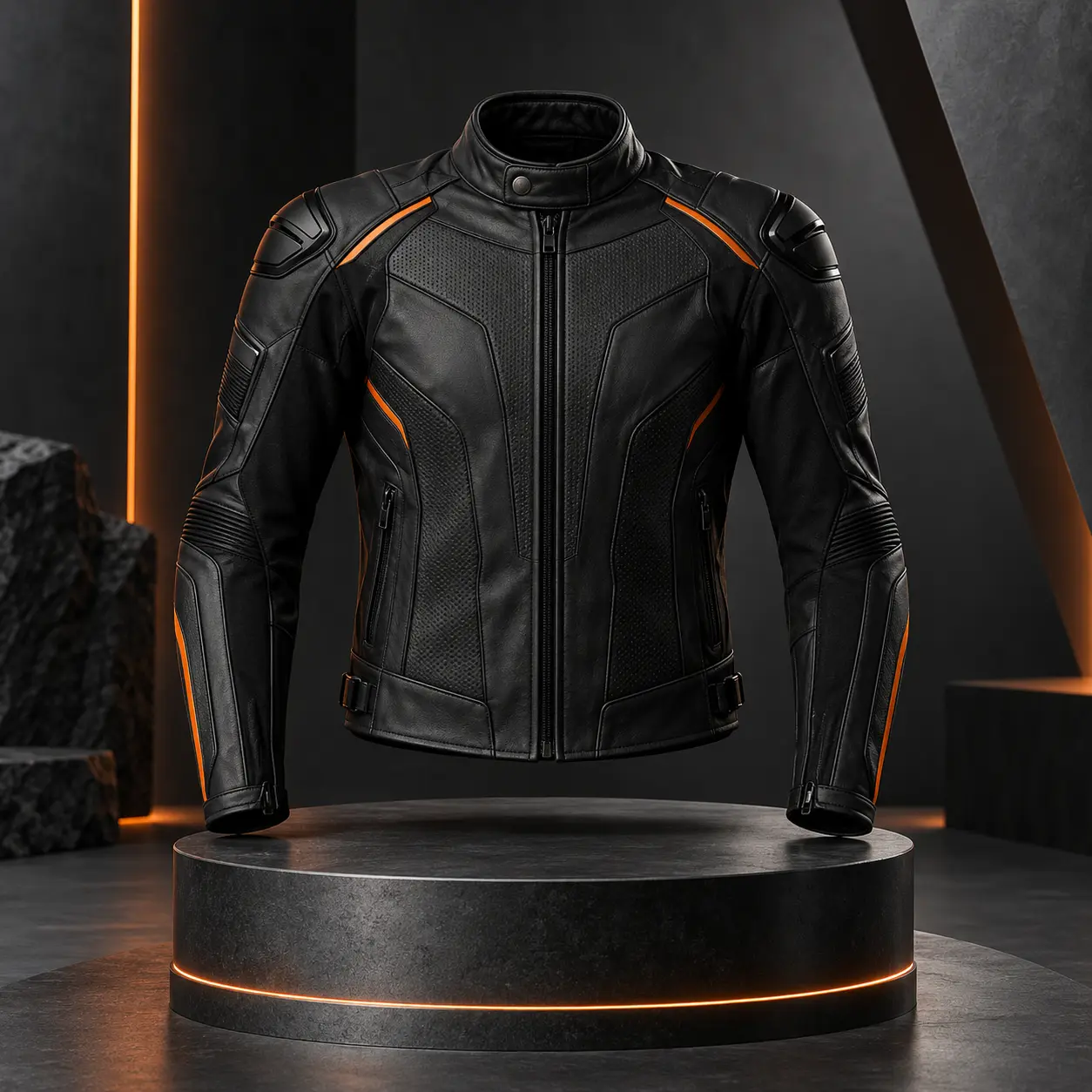 Black performance riding jacket